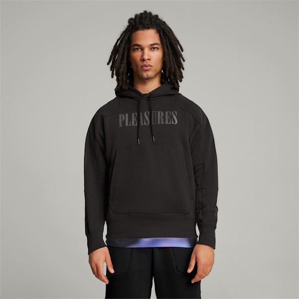 PUMA x PLEASURES Men's Hoodie, PUMA Black, extralarge-AUS