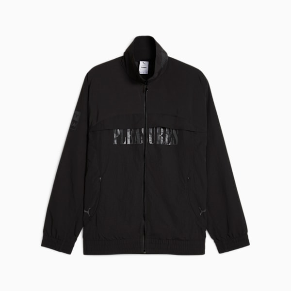 PUMA x PLEASURES Men's Jacket, PUMA Black, extralarge-AUS