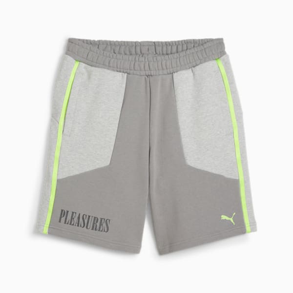 PUMA x PLEASURES Men's Shorts, Light Gray Heather, extralarge-IND