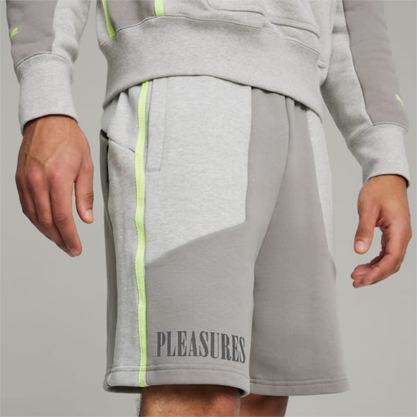 PUMA x PLEASURES Men's Shorts, Light Gray Heather, extralarge-AUS