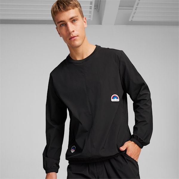 BMW M Motorsport Garage Crew Men's Sweatshirt, PUMA Black, extralarge-IND