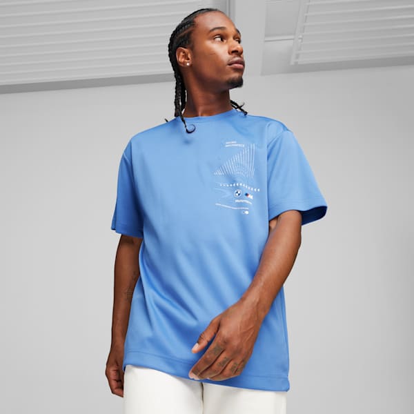 BMW M Motorsport Men's Statement Tee, Blue Skies, extralarge