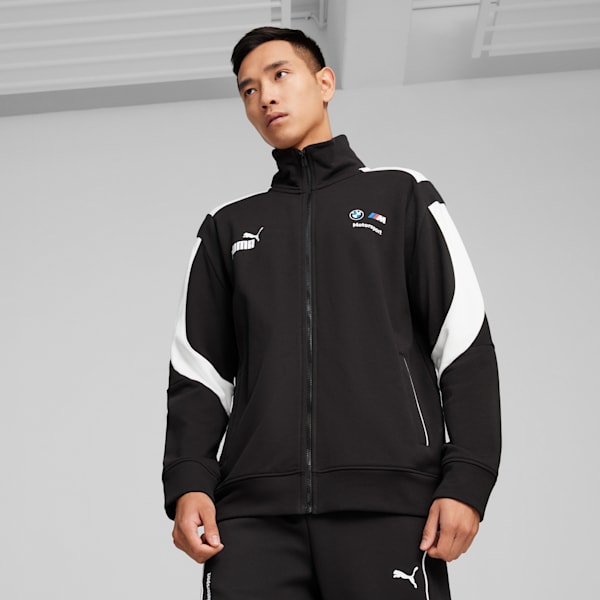 BMW M Motorsport MT7+ Men's Sweat Jacket, PUMA Black, extralarge-IND