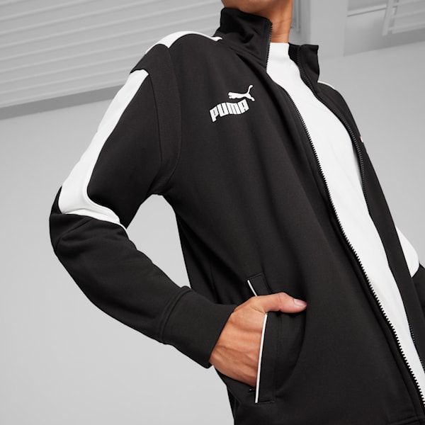 BMW M Motorsport MT7+ Men's Sweat Jacket, PUMA Black, extralarge-IND