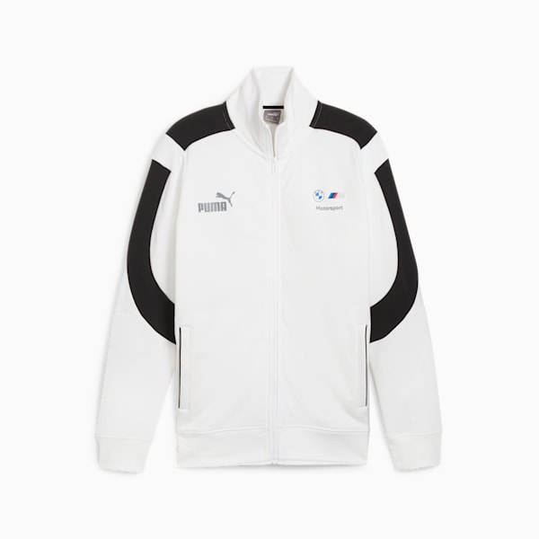 BMW M Motorsport MT7+ Men's Sweat Jacket, PUMA White, extralarge-IND