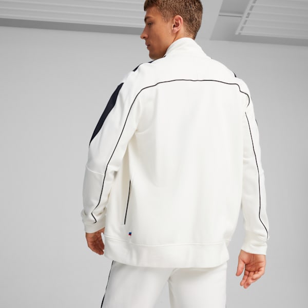 BMW M Motorsport MT7+ Men's Motorsport Sweat Jacket, PUMA White, extralarge