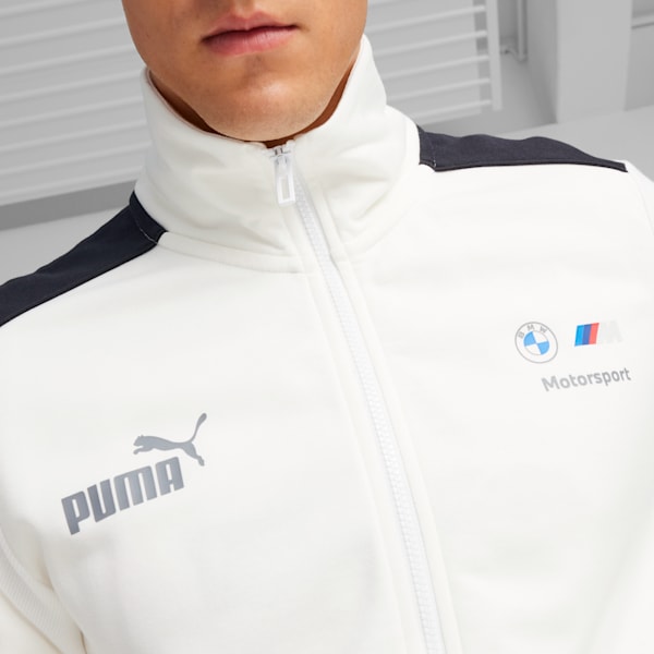 BMW M Motorsport MT7+ Men's Sweat Jacket, PUMA White, extralarge-IND