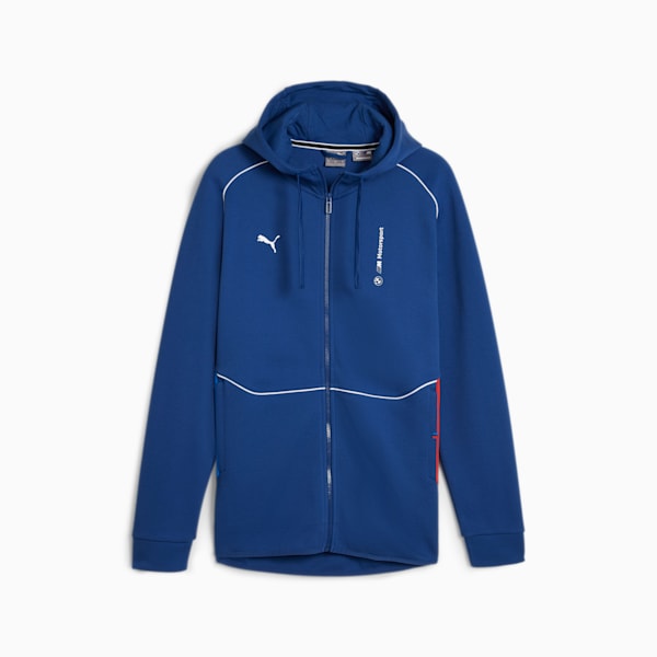 BMW M Motorsport Men's Hooded Motorsport Sweat Jacket, Pro Blue-M Color, extralarge
