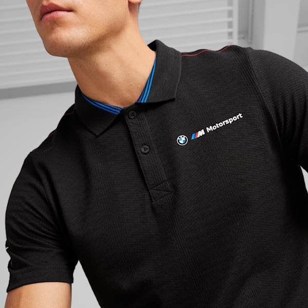 BMW M Motorsport Men's Jacquard Polo, Cheap Jmksport Jordan Outlet Black, extralarge