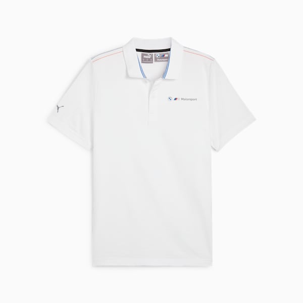 BMW M Motorsport Men's Jacquard Polo, PUMA White, extralarge