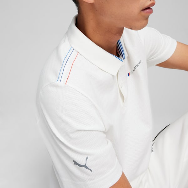 BMW M Motorsport Men's Jacquard Polo, PUMA White, extralarge