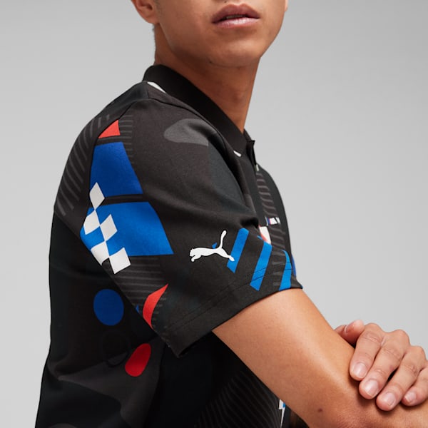 BMW M Motorsport Men's All-Over Print Polo, Cheap Jmksport Jordan Outlet Black-AOP, extralarge