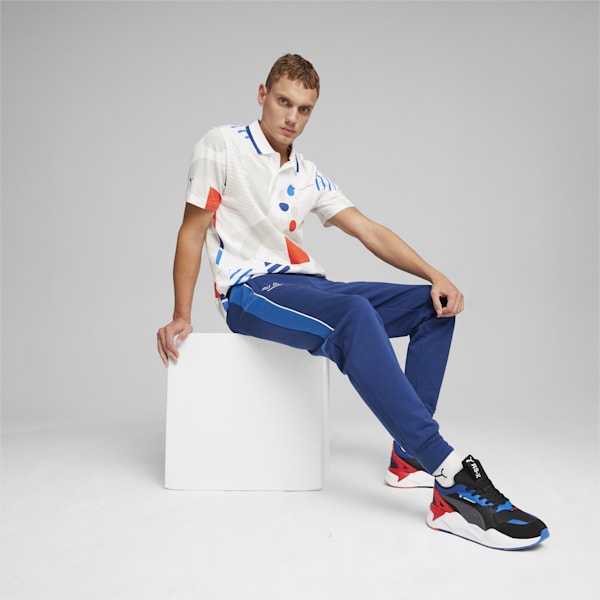 BMW M Motorsport Men's All-Over Print Polo, PUMA White-AOP, extralarge
