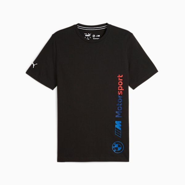 BMW M Motorsport Men's Logo T-shirt, PUMA Black, extralarge-AUS