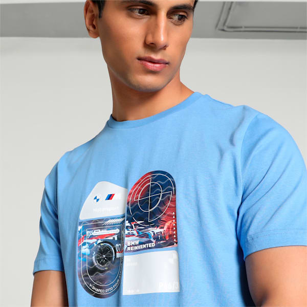 BMW M Motorsport Print Men's T-shirt, Blue Skies, extralarge-IND