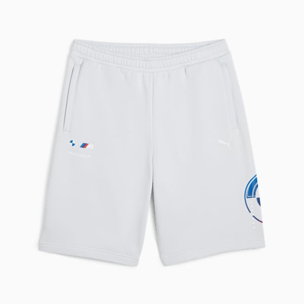 BMW M Motorsport Graphic Men's Motorsport Shorts, Silver Mist, extralarge