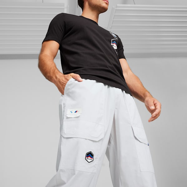 Pantalones cargo BMW M Motorsport Summer Crew para hombre, Silver Mist, extralarge