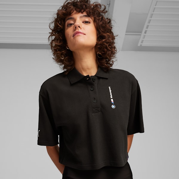 Playera tipo polo para mujer BMW M Motorsport, PUMA Black, extralarge