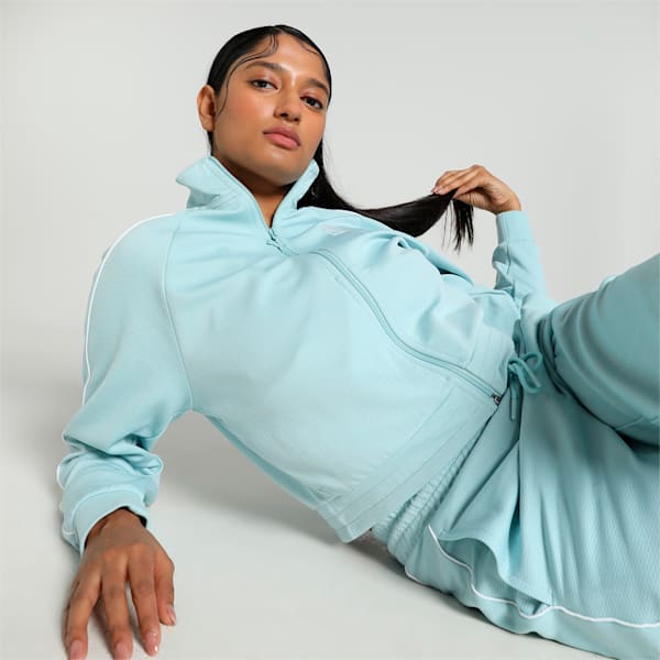 T7 Women's Track Jacket, Turquoise Surf, extralarge-IND