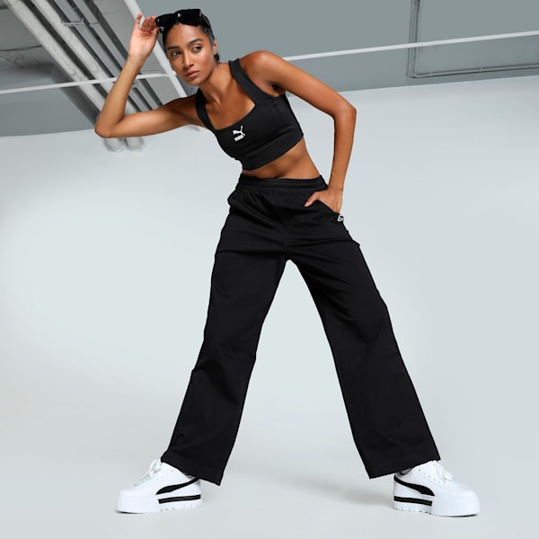 T7 Women's Crop Top, PUMA Black, extralarge-IND