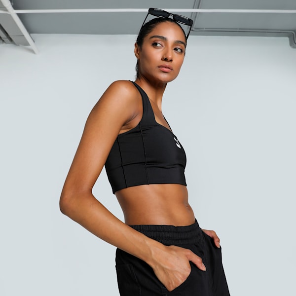 T7 Women's Crop Top, PUMA Black, extralarge-IND