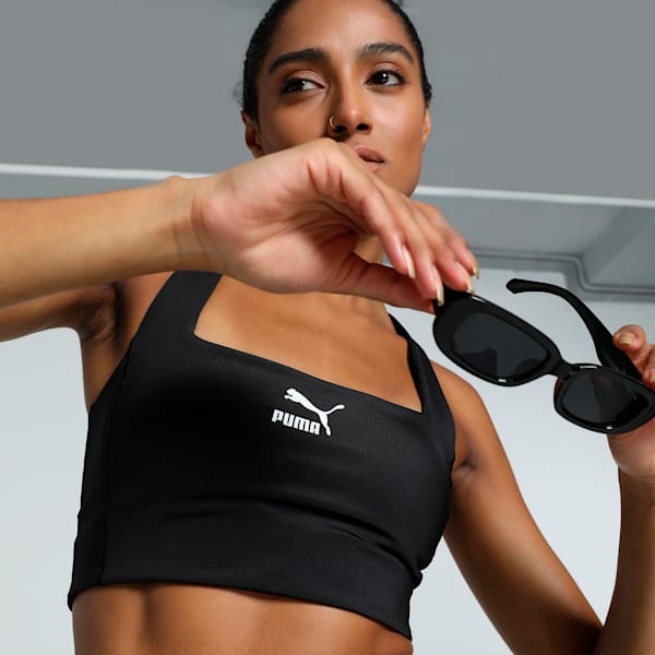T7 Women's Crop Top, PUMA Black, extralarge-IND