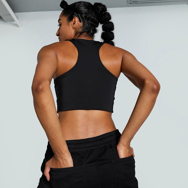 T7 Women's Crop Top, PUMA Black, extralarge-IND