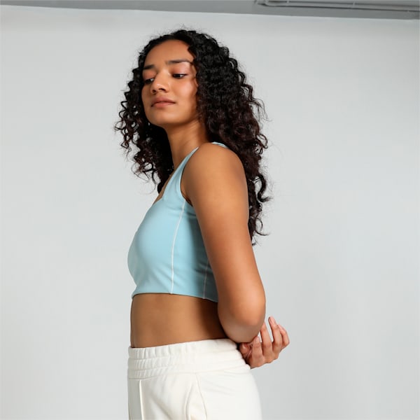 T7 Women's Crop Top, Turquoise Surf, extralarge-IND