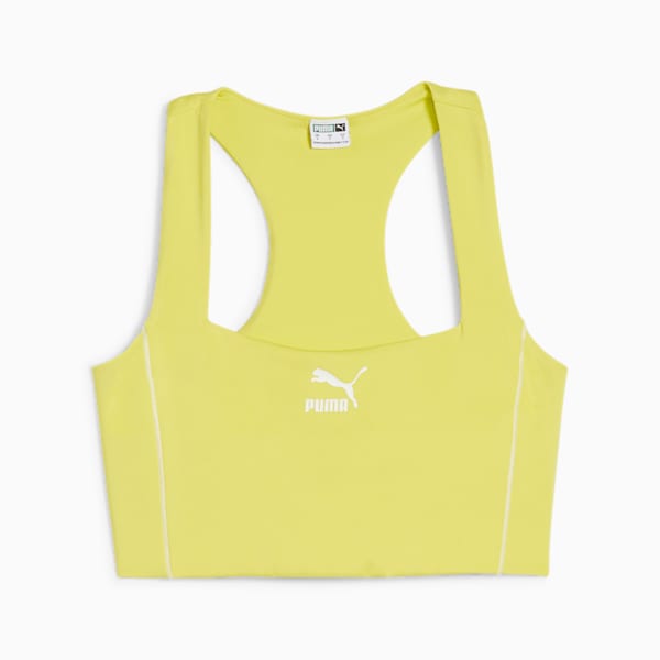 T7 Women's Crop Top, Lime Sheen, extralarge