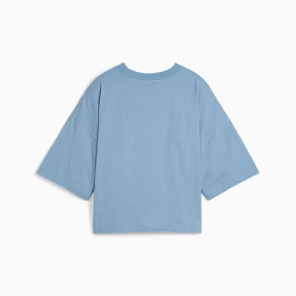BETTER CLASSICS Women's Oversized T-shirt, Zen Blue, extralarge-IND