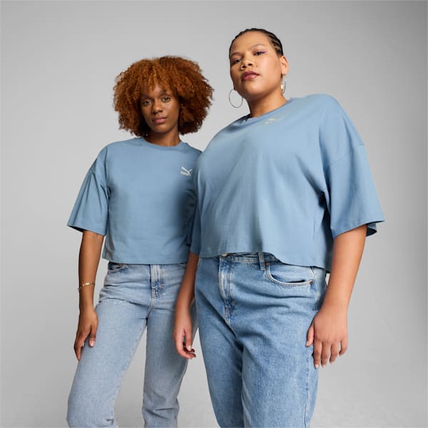 BETTER CLASSICS Women's Oversized T-shirt, Zen Blue, extralarge-IND