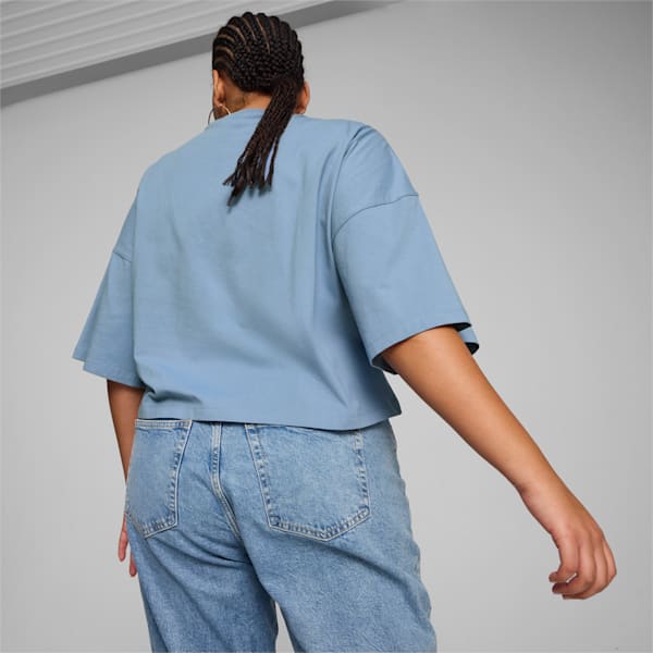 BETTER CLASSICS Women's Oversized T-shirt, Zen Blue, extralarge-IND
