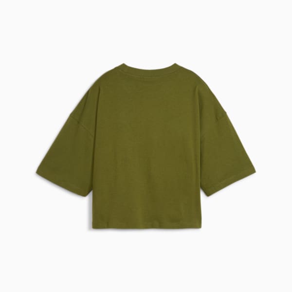 BETTER CLASSICS Women's Oversized T-shirt, Olive Green, extralarge-IND