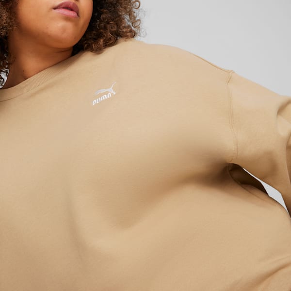 BETTER CLASSICS Relaxed Women's Crew, Prairie Tan, extralarge