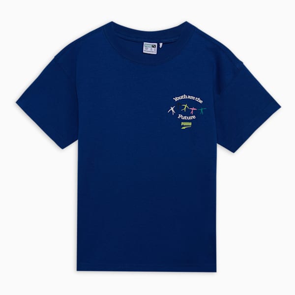 DOWNTOWN Youth Graphic T-shirt, Cobalt Glaze, extralarge-IND