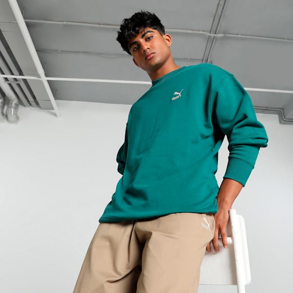 BETTER CLASSICS Relaxed Fit Sweatshirt, Cold Green, extralarge-IND