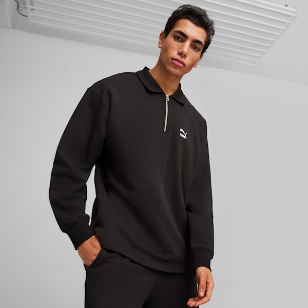 BETTER CLASSICS Polo Crew Unisex Sweatshirt, PUMA Black, extralarge-IND