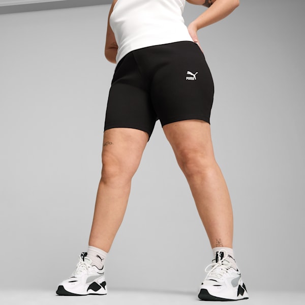 CLASSICS Women's Ribbed Short Tights, PUMA Black, extralarge-IND