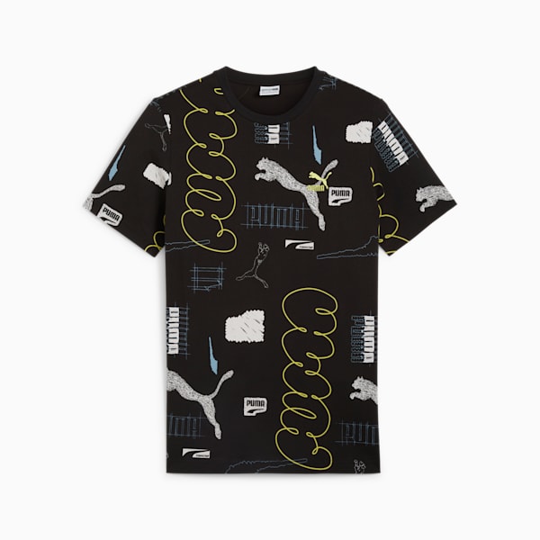 BRAND LOVE All-Over-Print Men's Tee, PUMA Black-AOP, extralarge