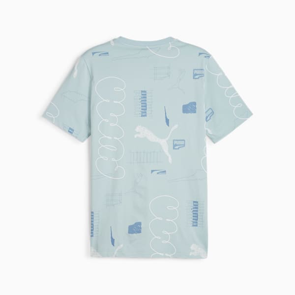 Playera para hombre con estampado integral BRAND LOVE, Turquoise Surf-AOP, extralarge