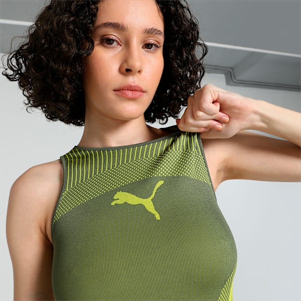 DARE TO Women's Crop Top, Olive Green, extralarge-IND