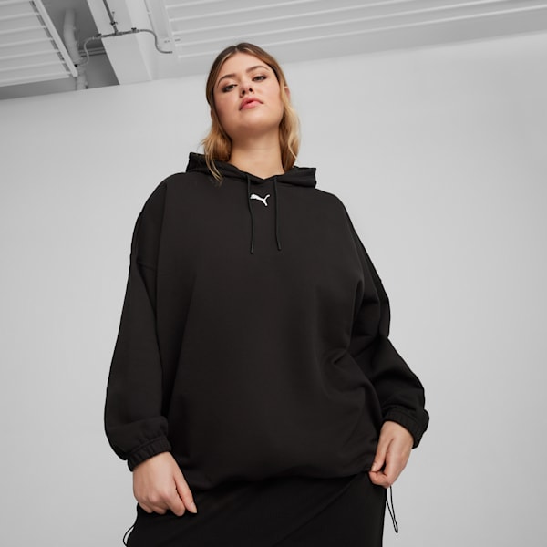 DARE TO Women's Oversized Hoodie, PUMA Black, extralarge