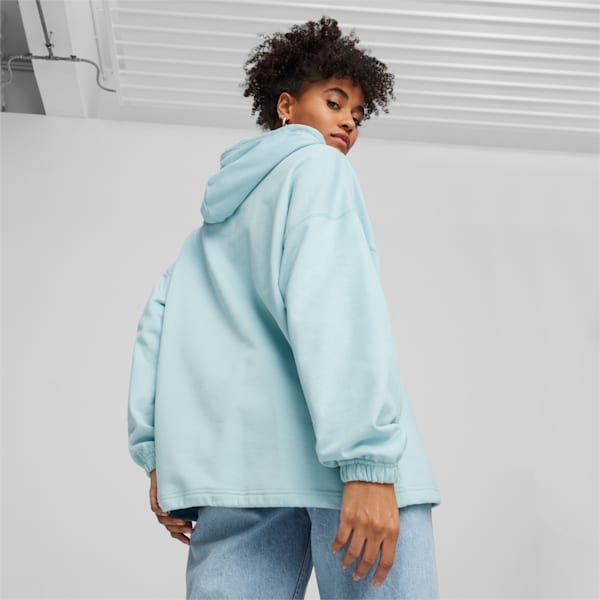 DARE TO Women's Oversized Hoodie, Turquoise Surf, extralarge