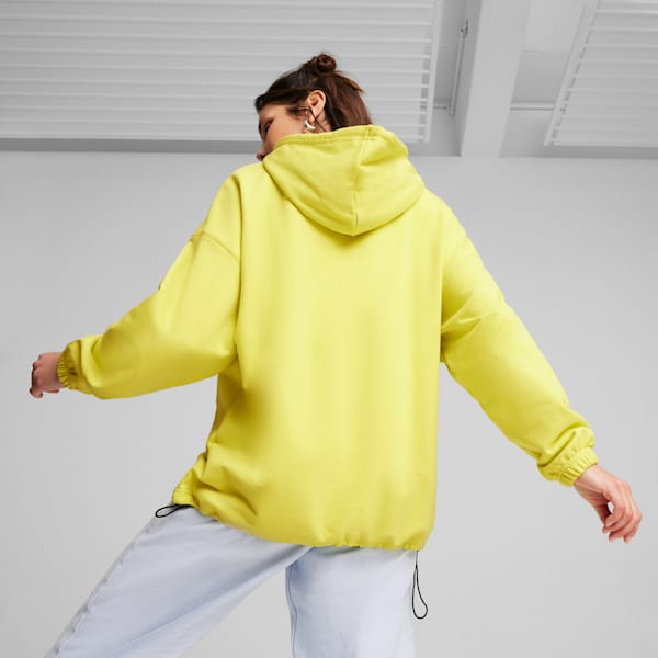 DARE TO Women's Oversized Hoodie, Lime Sheen, extralarge