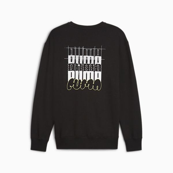 BRAND LOVE Men's Crew-Neck Sweatshirt, PUMA Black, extralarge-IND