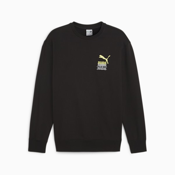 Puma long sleeve crew neck sweatshirt in black clearance