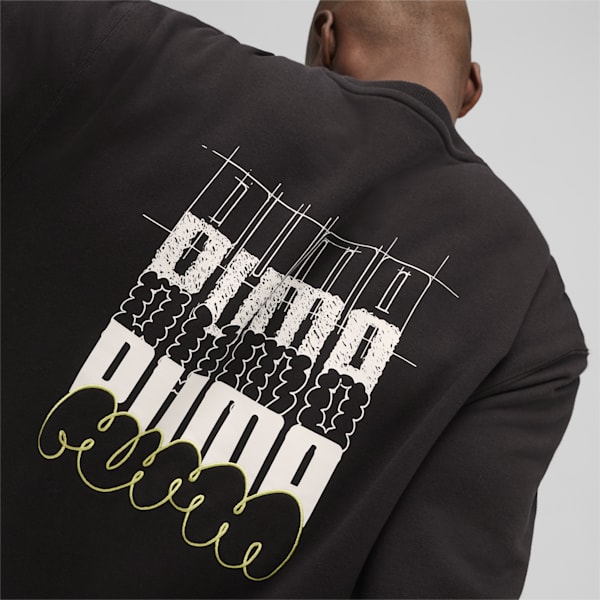 BRAND LOVE Men's Crew-Neck Sweatshirt, PUMA Black, extralarge-IND