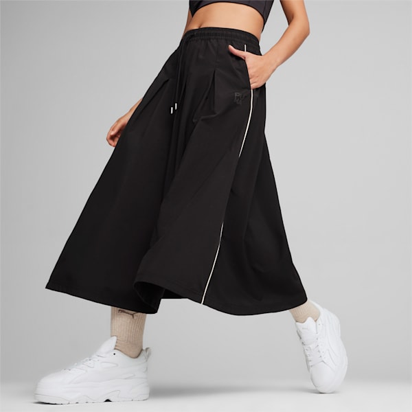 Pleated Midi Skirt - Black - Ladies