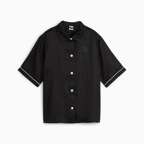 INFUSE Women's Woven Shirt, PUMA Black, extralarge-IND