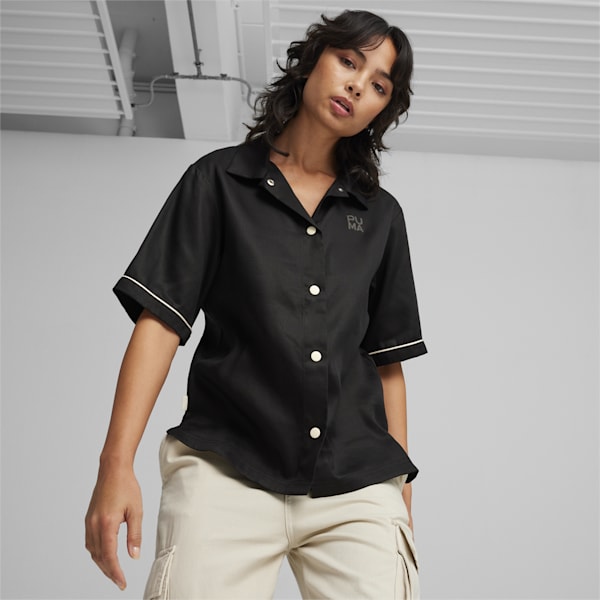 INFUSE Women's Woven Shirt, PUMA Black, extralarge